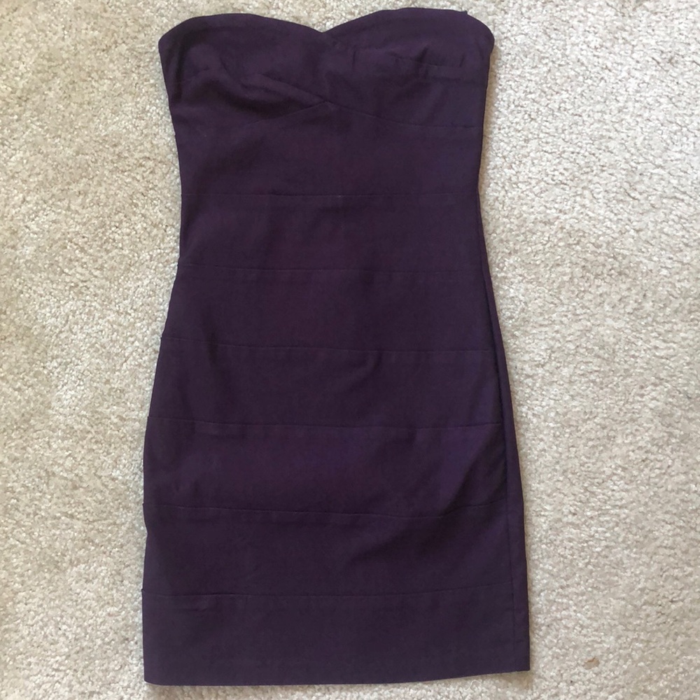 Purple bodycon dress